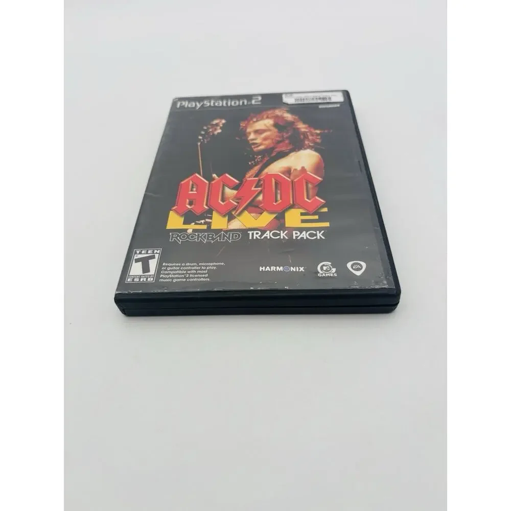 AC/DC Live RockBand Track Pack (Sony Playstation 2 2008) PS2 Complete TESTED CIB